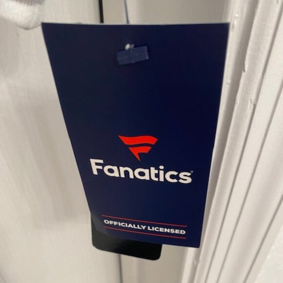 Detroit Lions Fanatics Women's Striped Notch Neck Pullover Hoodie - White/Gray - Picture 5 of 9